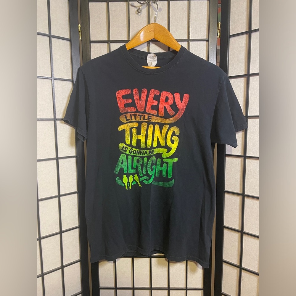 Bob Marley Every Little Thing Is Gonna Be Alright T-Shirt 3 Little Birds Size M